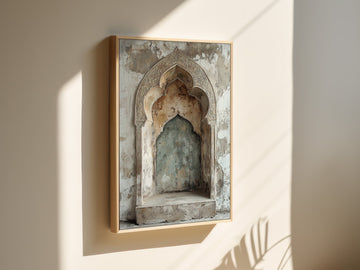 Timeless Mihrab Islamic wall art in a Muslim prayer room
