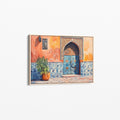 Orange & Blue – Moroccan Doorway – Framed Canvas