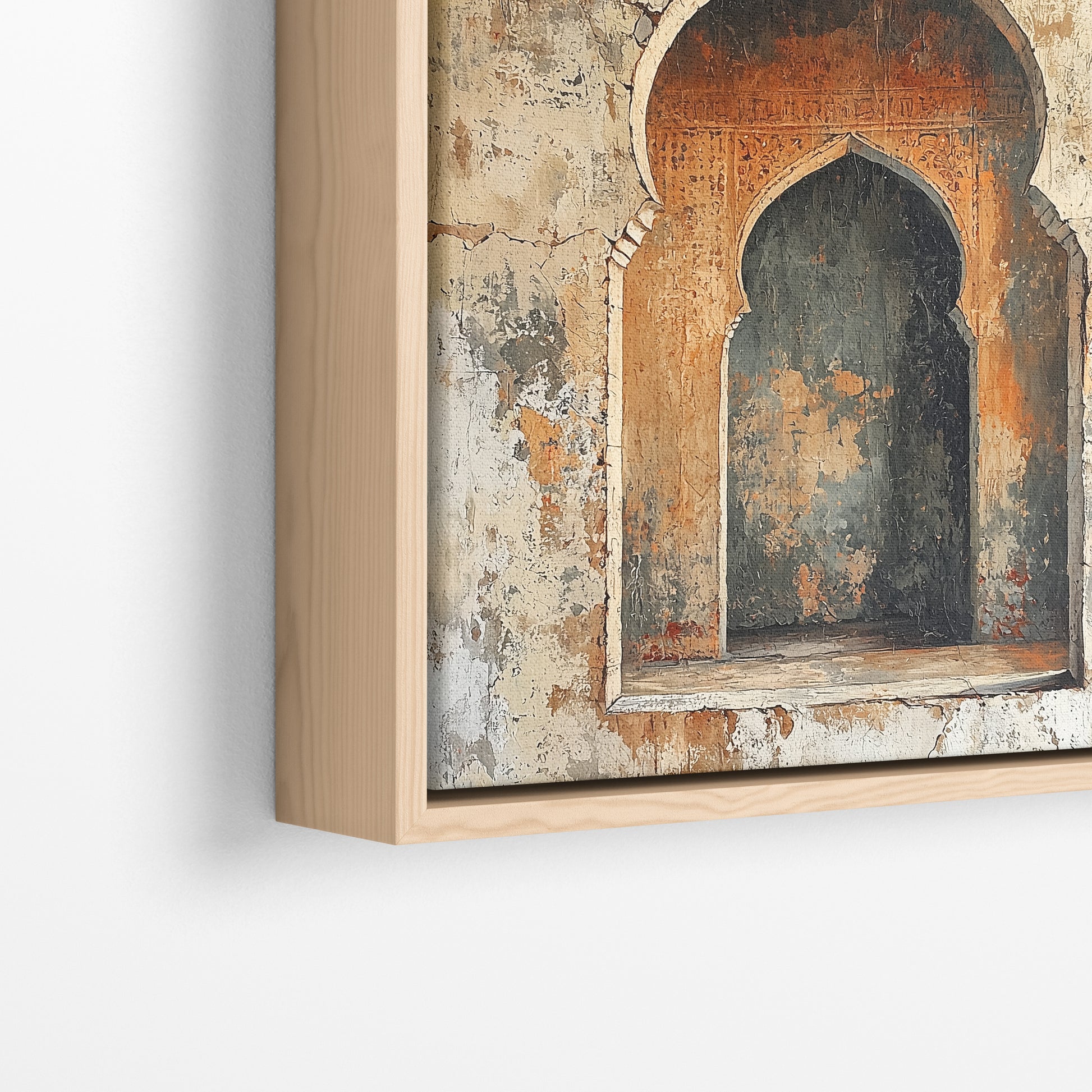 Neutral - Aged Mihrab - Framed Canvas