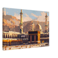 Great Mosque of Mecca Landscape Canvas Print – Reverent Islamic Art for Your Home - Neanour