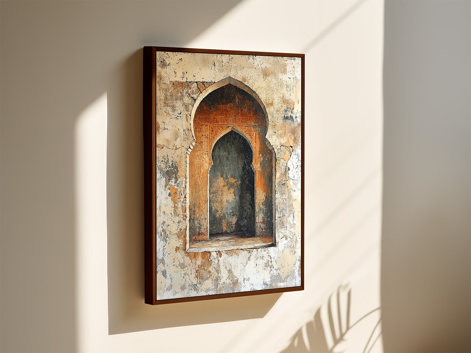 Neutral - Aged Mihrab - Framed Canvas