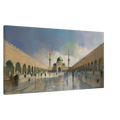 Masjid An Nabawi Inspired – Green Dome Mosque – Canvas Wall Art - Neanour