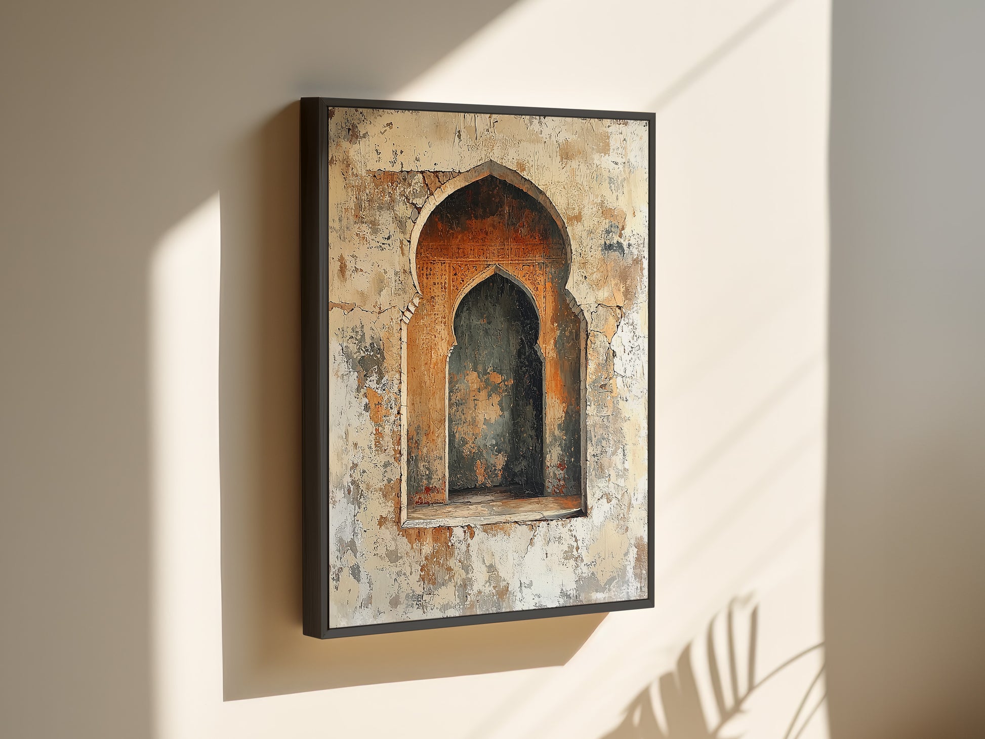 Neutral - Aged Mihrab - Framed Canvas