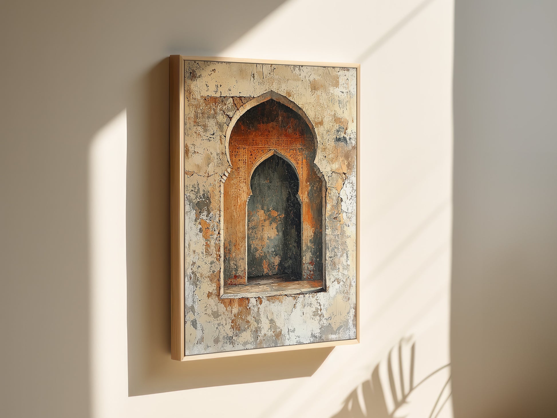 Neutral - Aged Mihrab - Framed Canvas