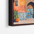 Orange & Blue – Moroccan Doorway – Framed Canvas