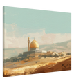 Palestinian Landscape – Dome of the Rock Art – Premium Framed Canvas - Neanour