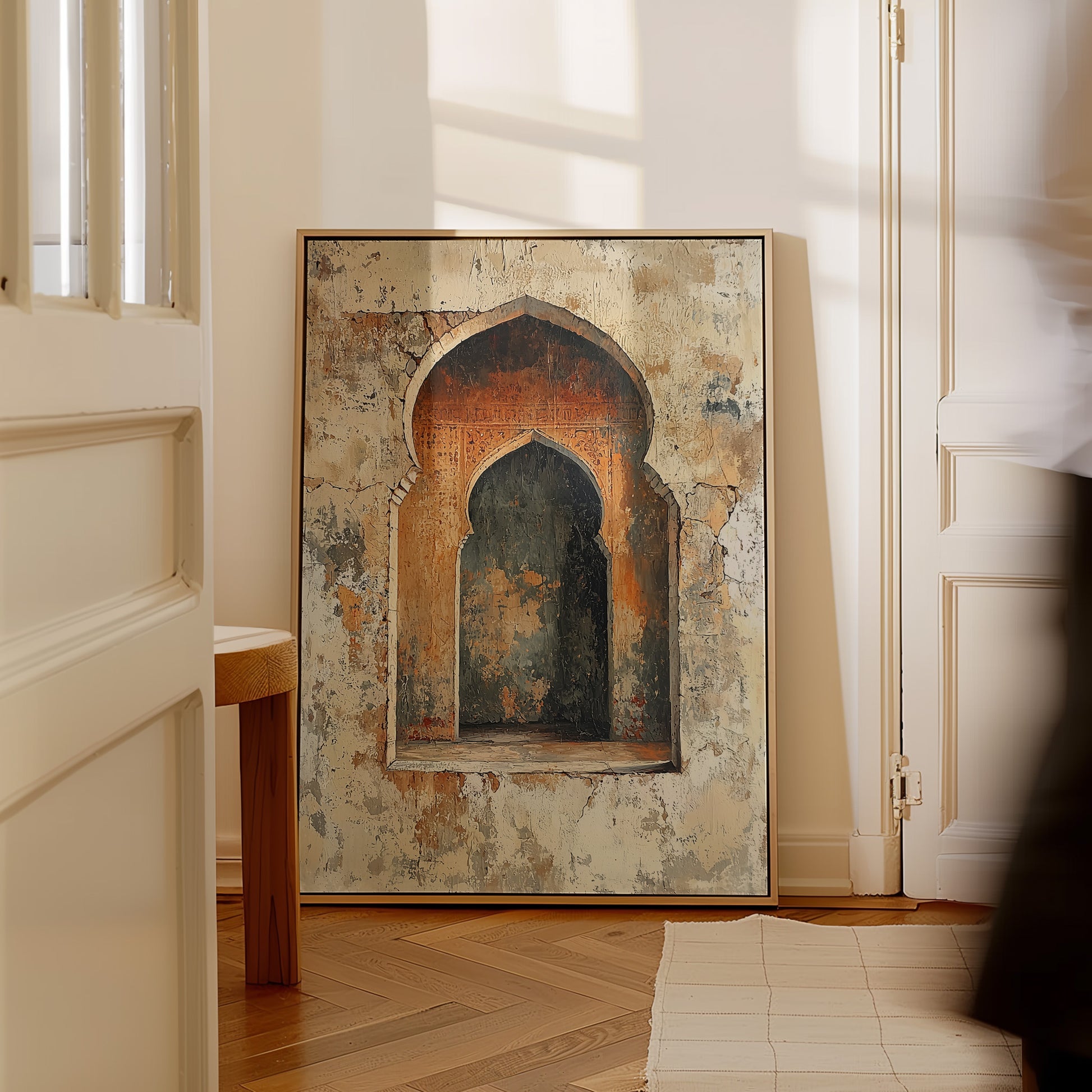 Neutral - Aged Mihrab - Framed Canvas