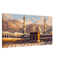 Great Mosque of Mecca Landscape Canvas Print – Reverent Islamic Art for Your Home - Neanour