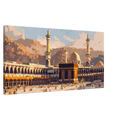 Great Mosque of Mecca Landscape Canvas Print – Reverent Islamic Art for Your Home - Neanour