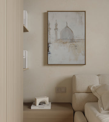 Light Beige Palette – Silent Reverence – Framed Canvas