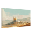 Palestinian Landscape – Dome of the Rock Art – Premium Framed Canvas - Neanour