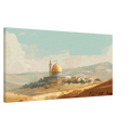 Palestinian Landscape – Dome of the Rock Art – Premium Framed Canvas - Neanour