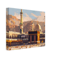 Great Mosque of Mecca Landscape Canvas Print – Reverent Islamic Art for Your Home - Neanour