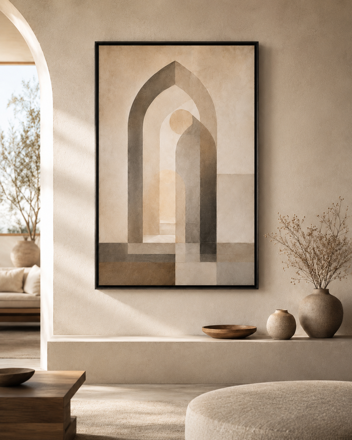 House of Tranquility angled framed canvas product view