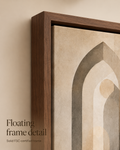 House of Tranquility solid wood floating frame detail